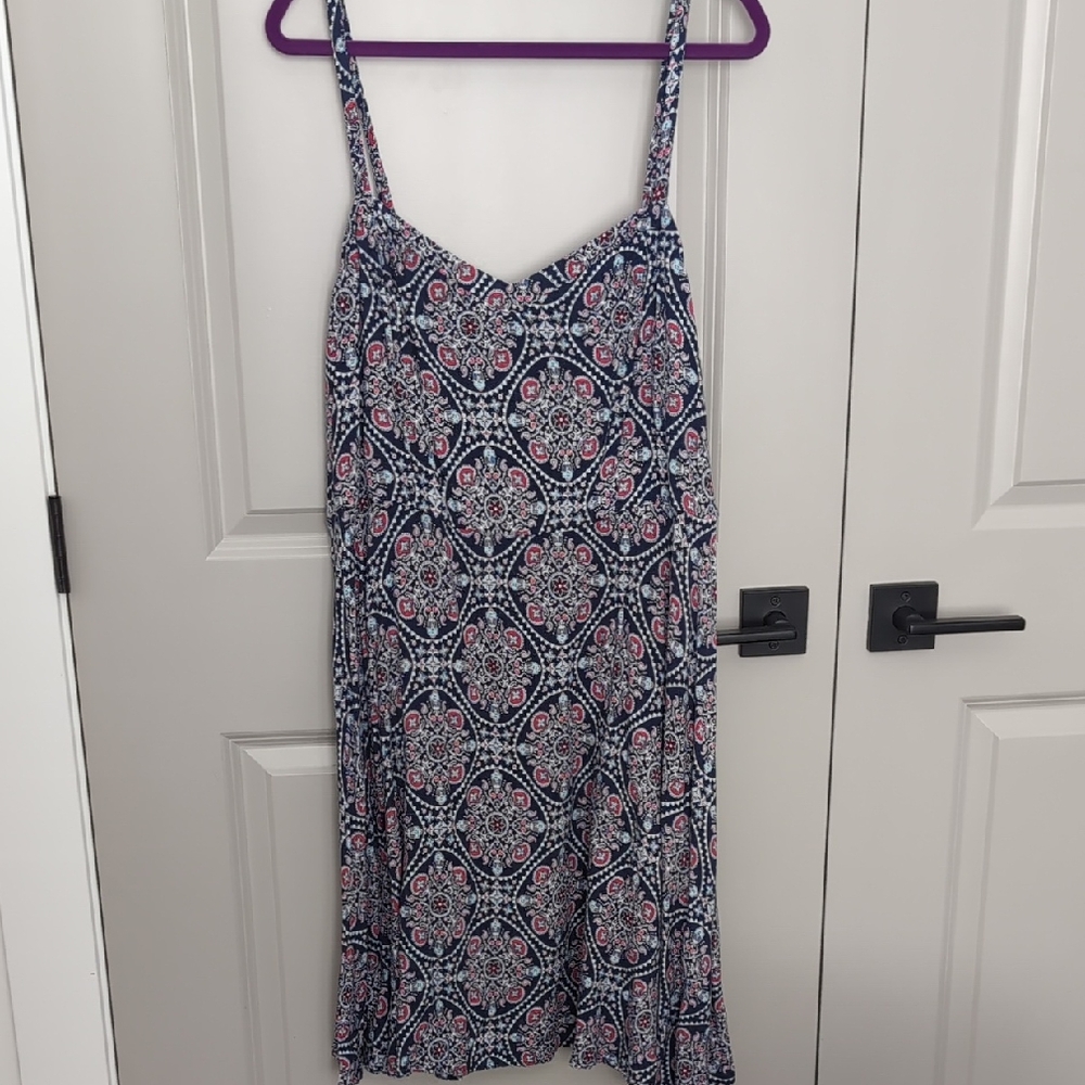 Torrid Blue and Red Patterned Dress